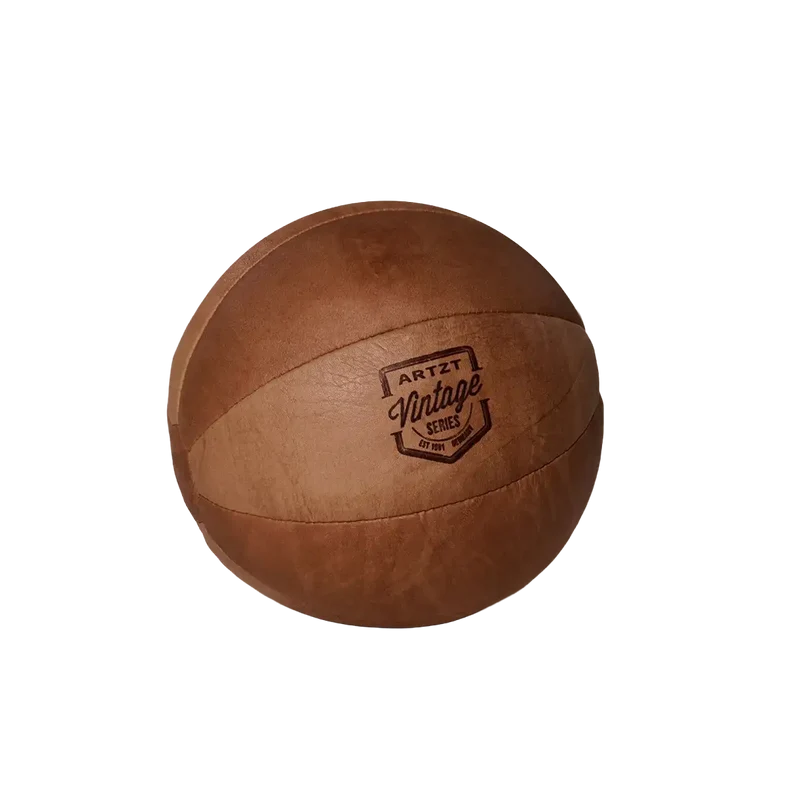 Vintage Medizinball aus echtem Leder | 1 - 5 kg