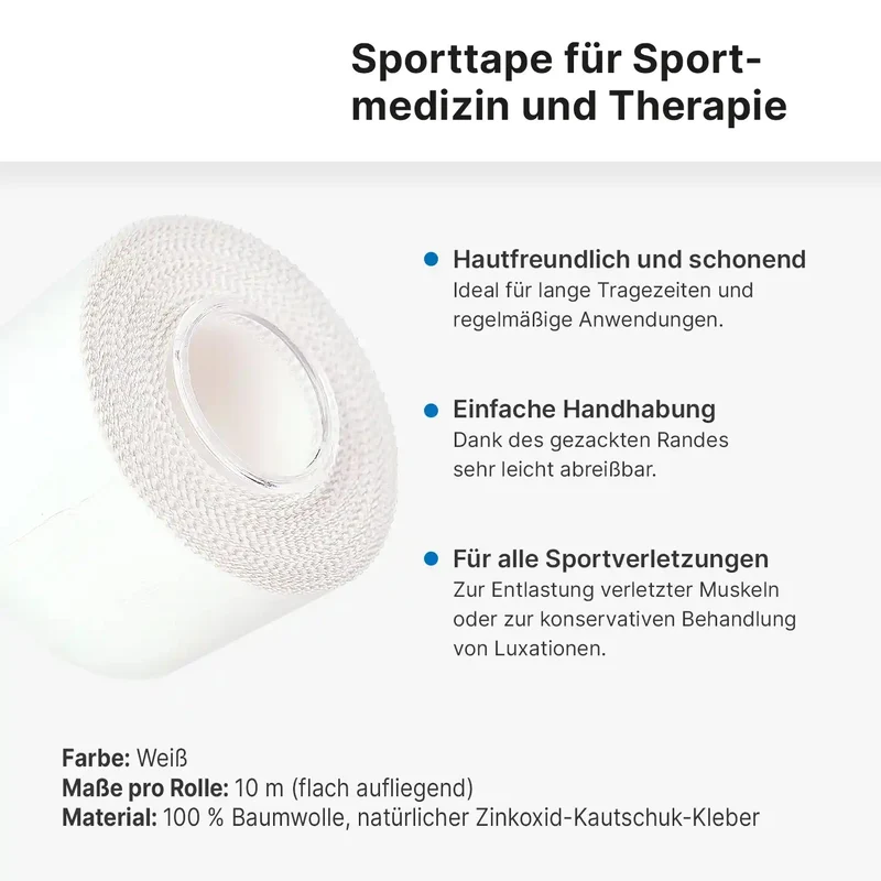 Sport Tape | 2 x 10 m, 100 % Baumwolle