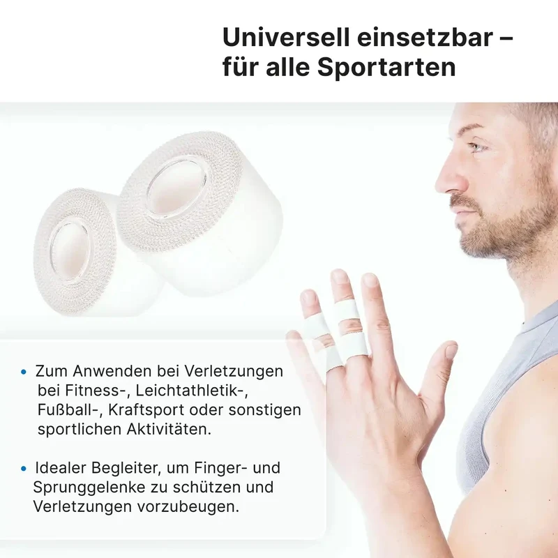 Sport Tape | 2 x 10 m, 100 % Baumwolle