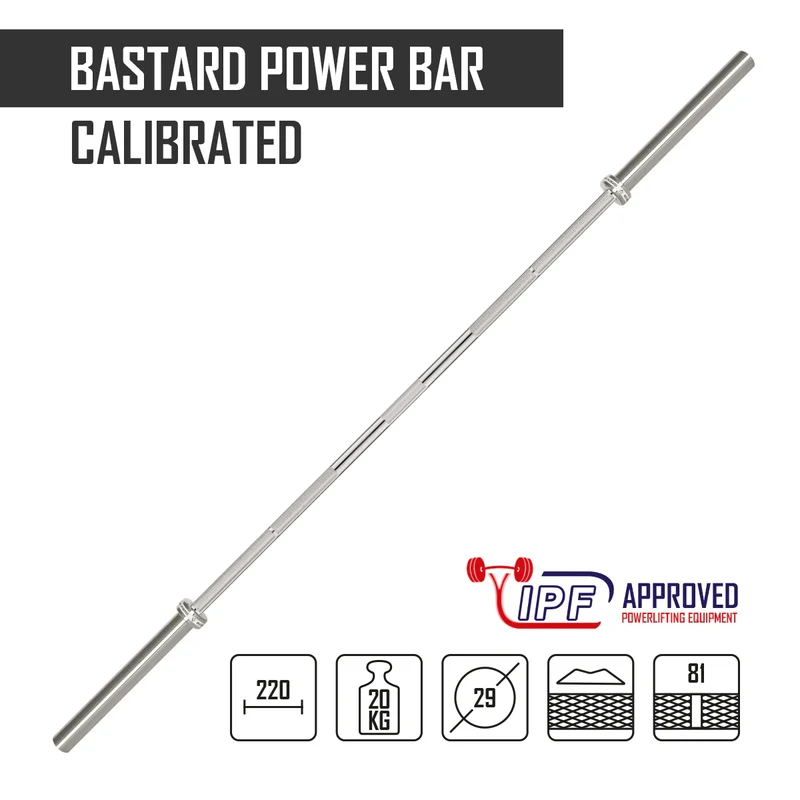 Calibrated Bastard Power Bar - Stainless Steel, IPF Approved