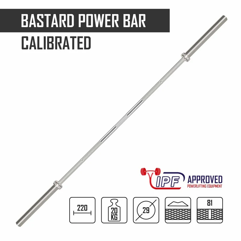 Calibrated 20kg Bastard Power Bar - IPF Approved
