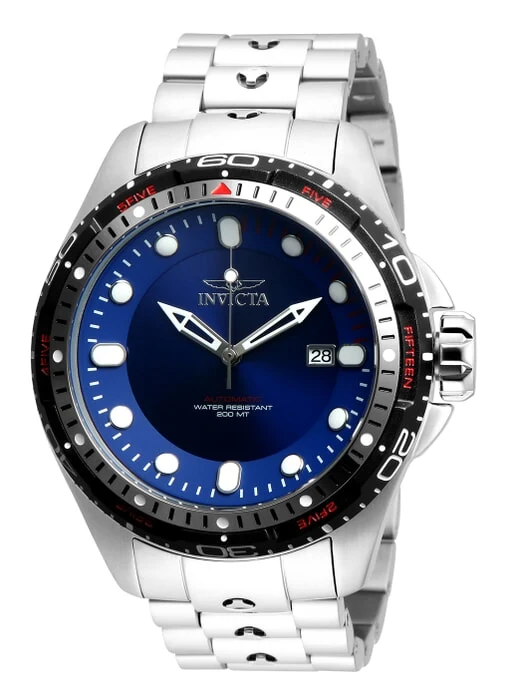 Invicta® Hydromax 32236 Mens Automatic 51mm Stainless Steel, Aluminum Case, Blue Dial