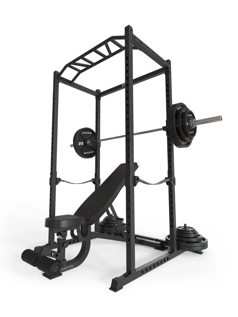 R5 Nolat SET | Power Rack | 100kg Iron Plates | Sigma Langhantel | B4 Leather | 195cm