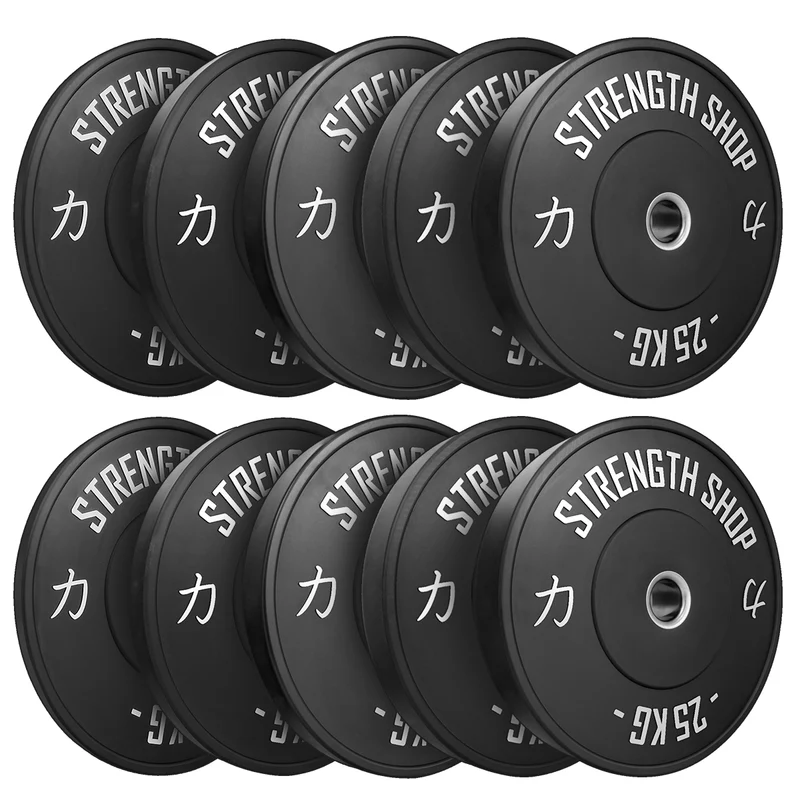 Riot Bumper Plates 2.0 – Black, 5kg-25kg or 150kg Set