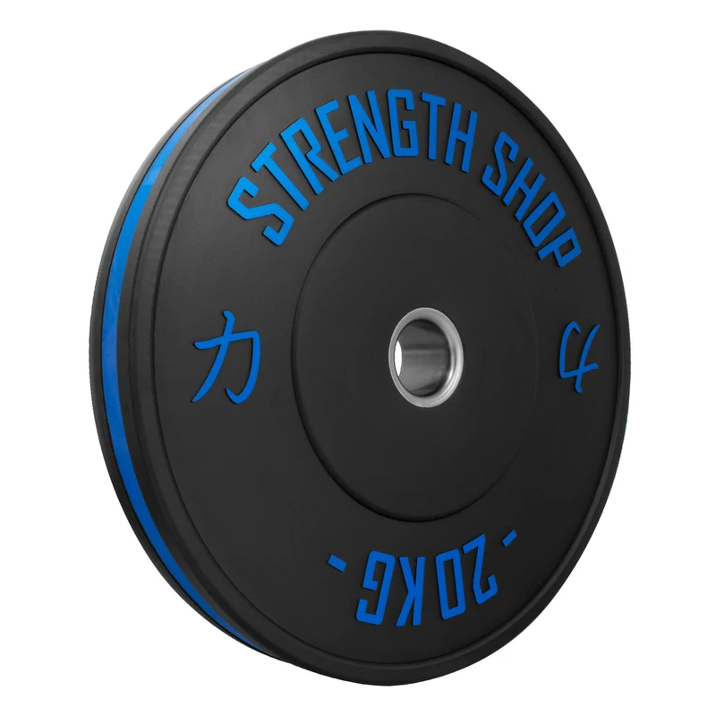 Rubber Bumper Plates w/ Colour Coded Stripe, 5kg-25kg or 150kg Set