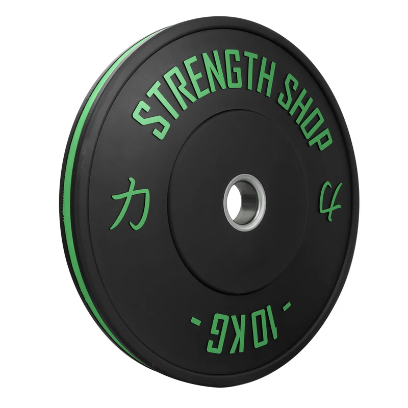 Rubber Bumper Plates w/ Colour Coded Stripe, 5kg-25kg or 150kg Set