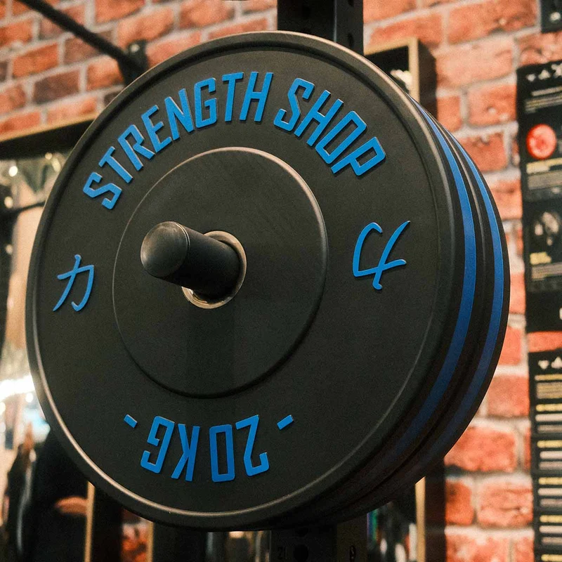 Rubber Bumper Plates w/ Colour Coded Stripe, 5kg-25kg or 150kg Set