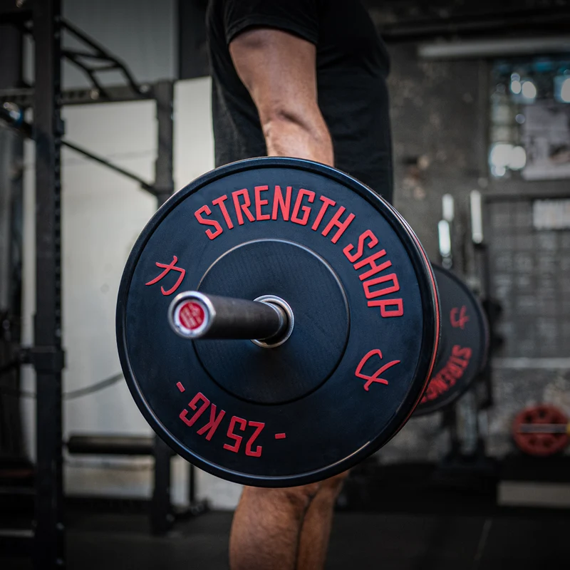 Rubber Bumper Plates w/ Colour Coded Stripe, 5kg-25kg or 150kg Set