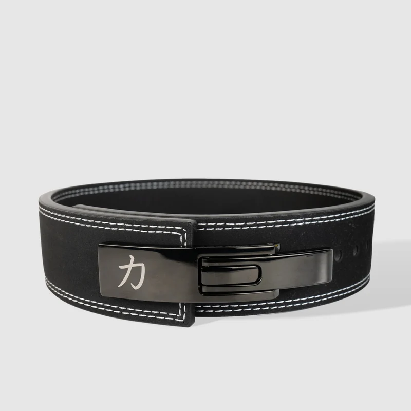 Narrow 7.6cm Black Lever Belt, 10mm - IPF Approved