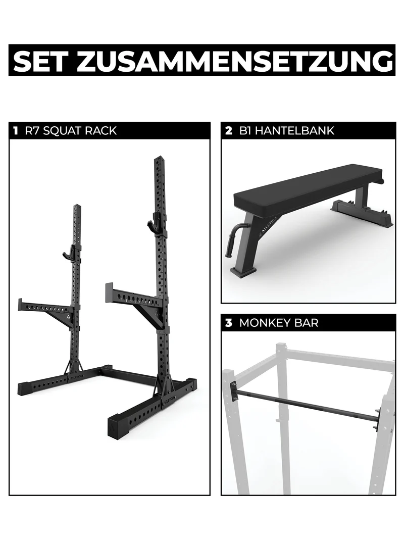 R7 Squat Rack | 223cm | Ghost Set