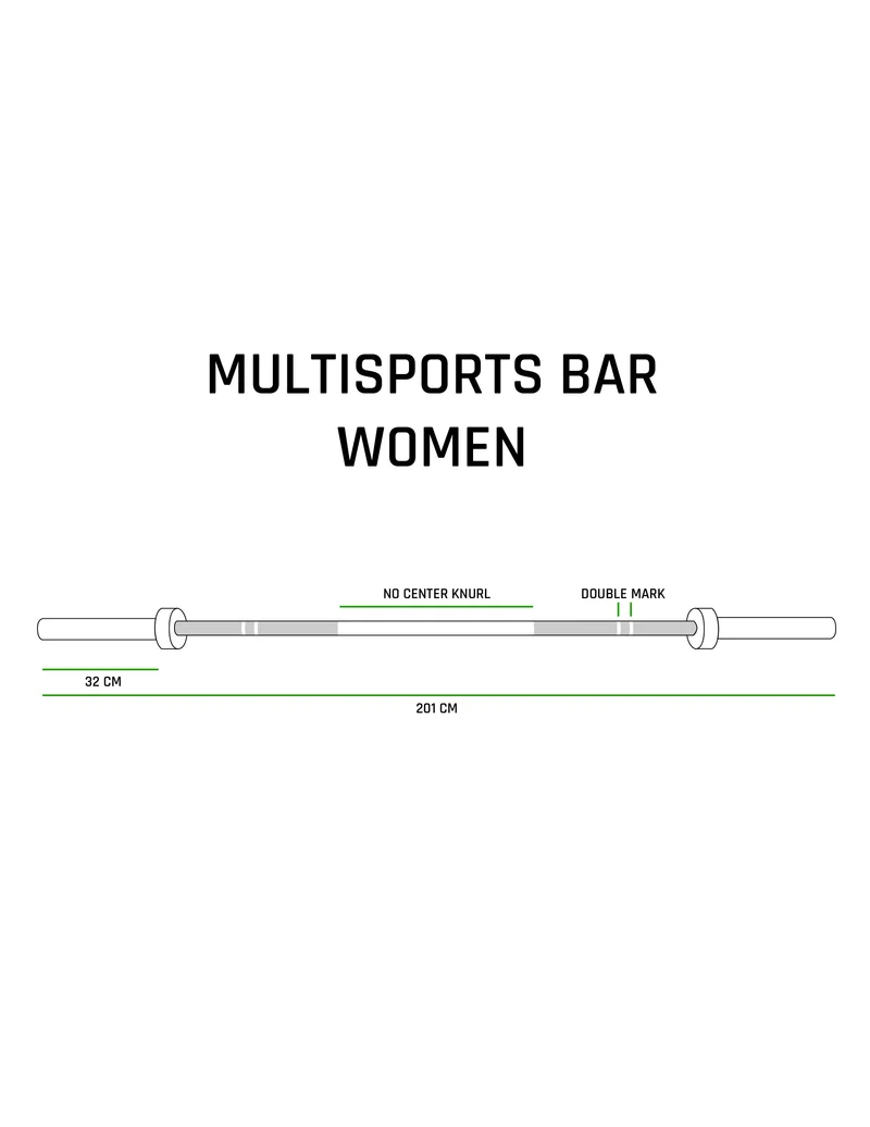 Multisports Bar 15kg Farbig