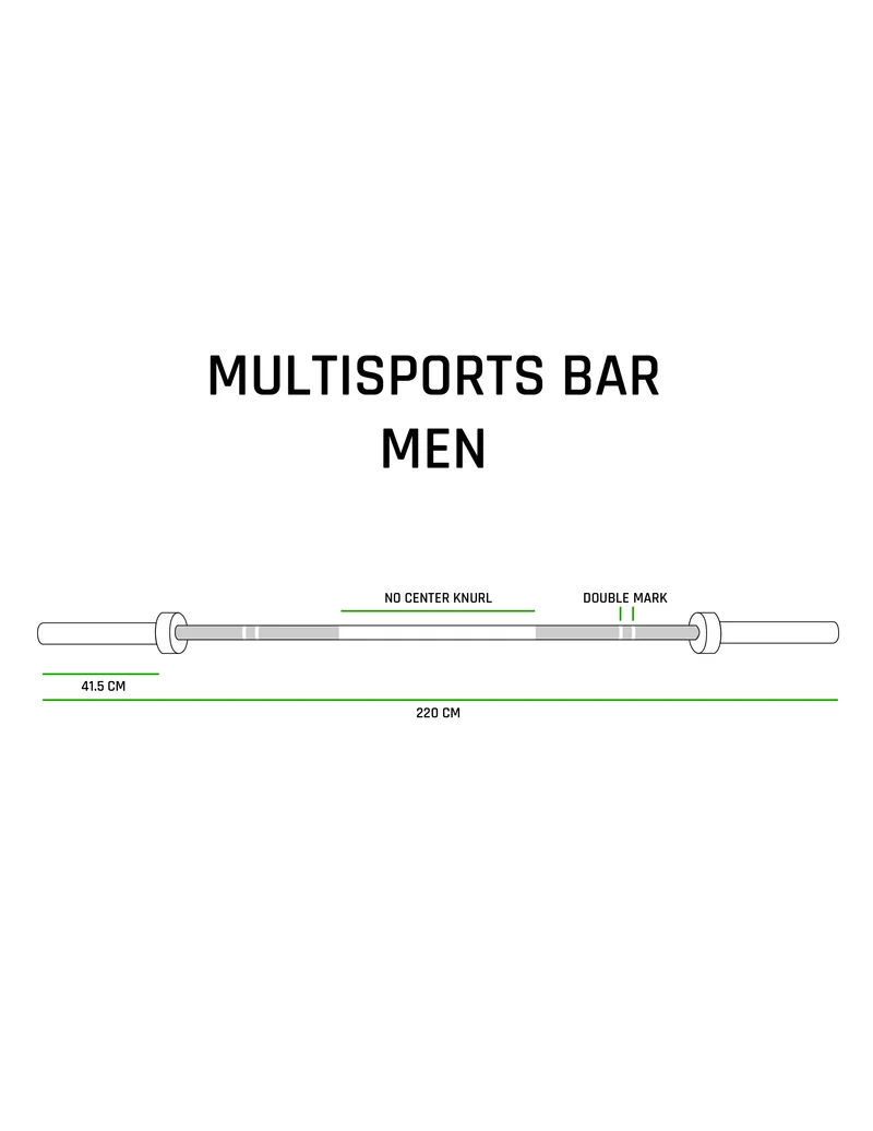 Multisports Bar 20kg Farbig