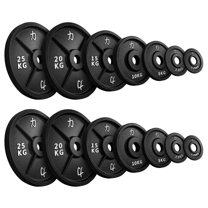 157.5KG Set - Riot Cast Iron Plates