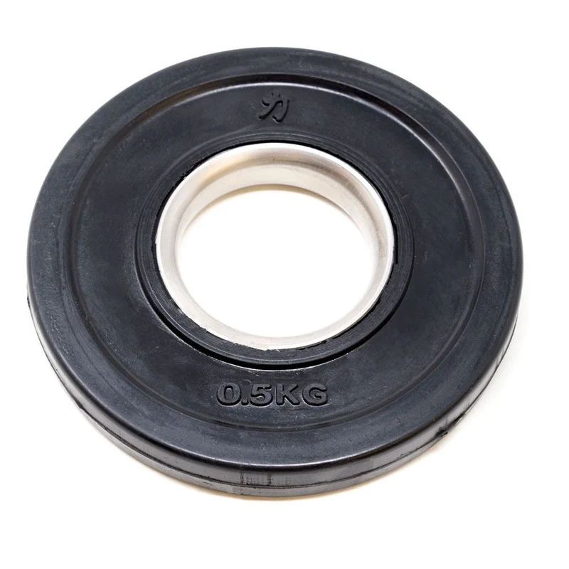Rubber Coated Plates - Black, 1.25kg-5kg