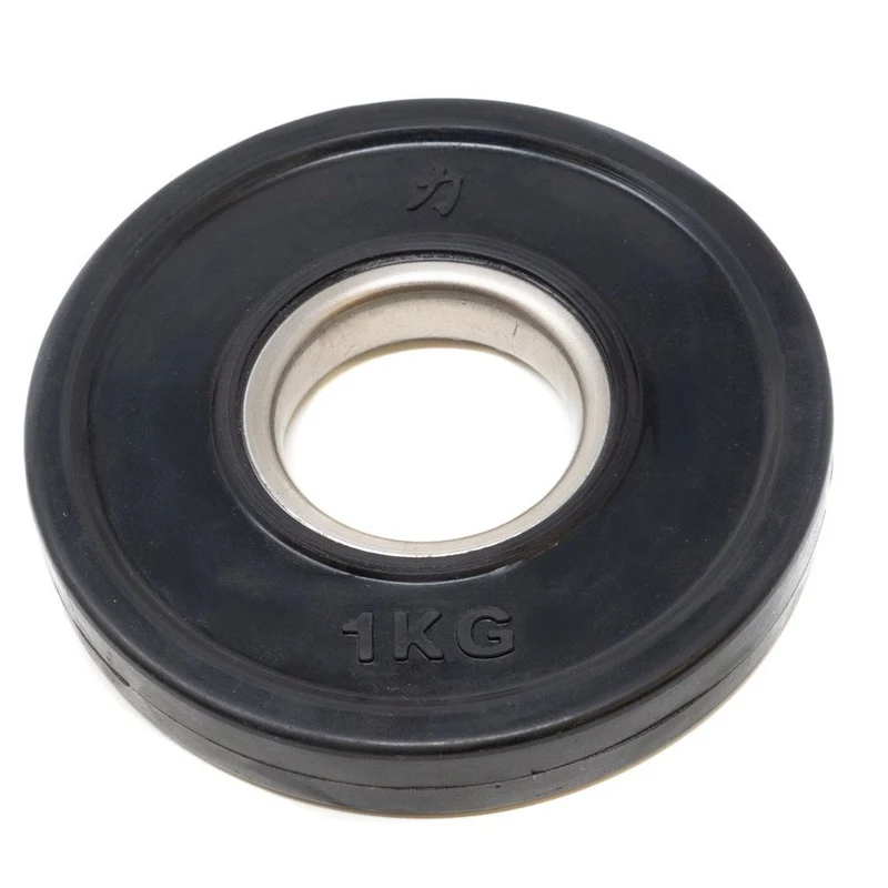 Rubber Coated Plates - Black, 1.25kg-5kg