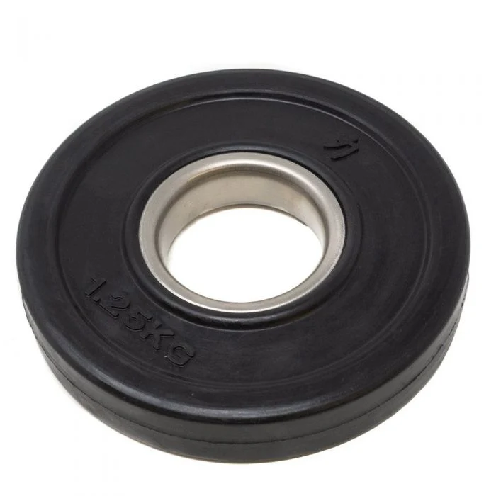 Rubber Coated Plates - Black, 1.25kg-5kg