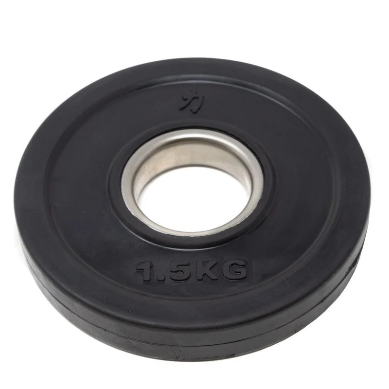 Rubber Coated Plates - Black, 1.25kg-5kg