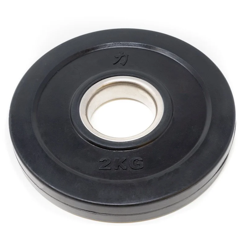 Rubber Coated Plates - Black, 1.25kg-5kg