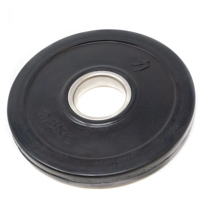 Rubber Coated Plates - Black, 1.25kg-5kg