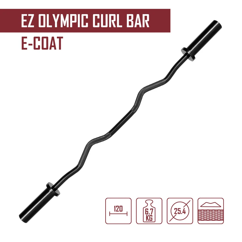 EZ Olympic Curl Bar, 6.7KG - E-Coat