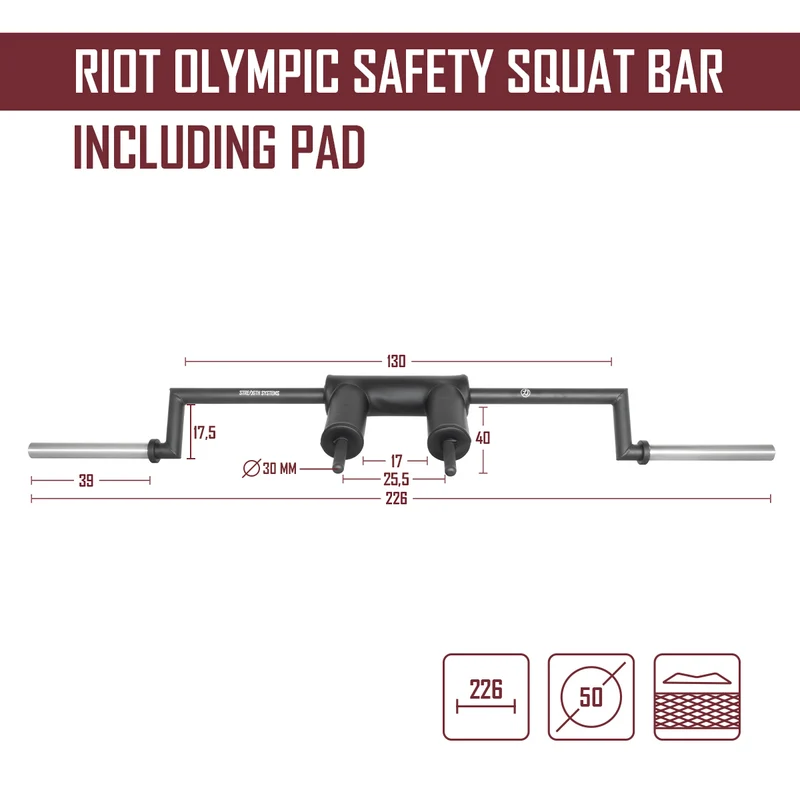 Riot Olympic Safety Squat Bar