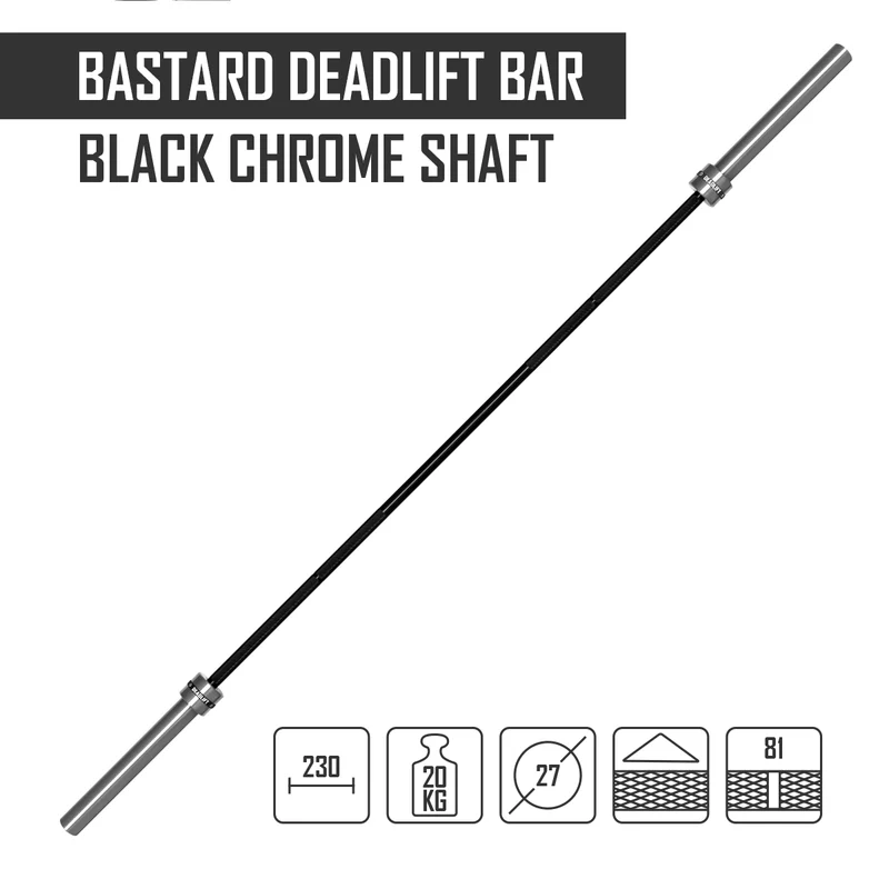 Bastard Deadlift Bar - Black Chrome Shaft