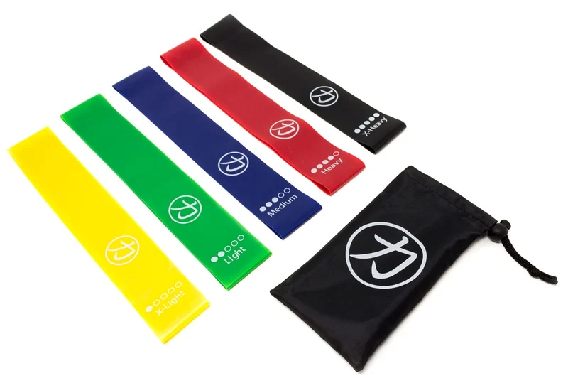 Glute Gymnastic Mini Bands - Set of 5 Incl. Bag