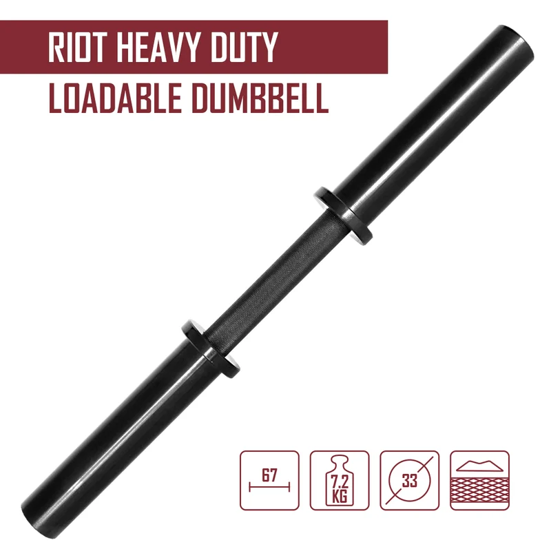 Riot Heavy Duty Loadable Dumbbell Handle - Rated to 200KG