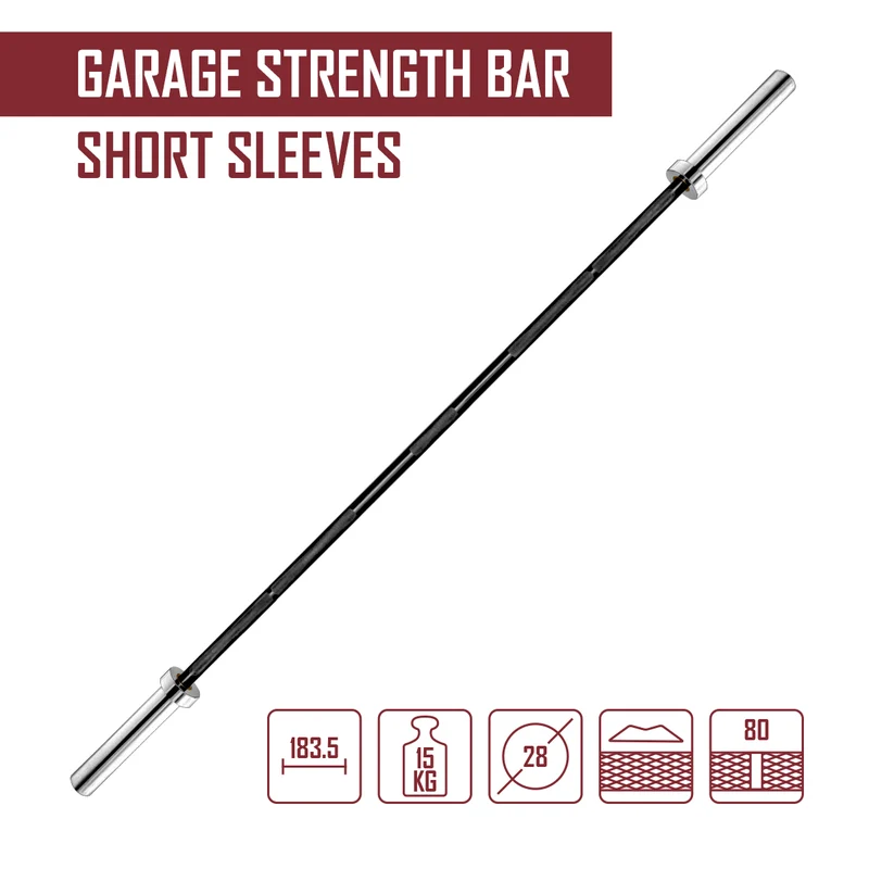Garage Strength Bar - E-Coat Shaft with Chrome Sleeves