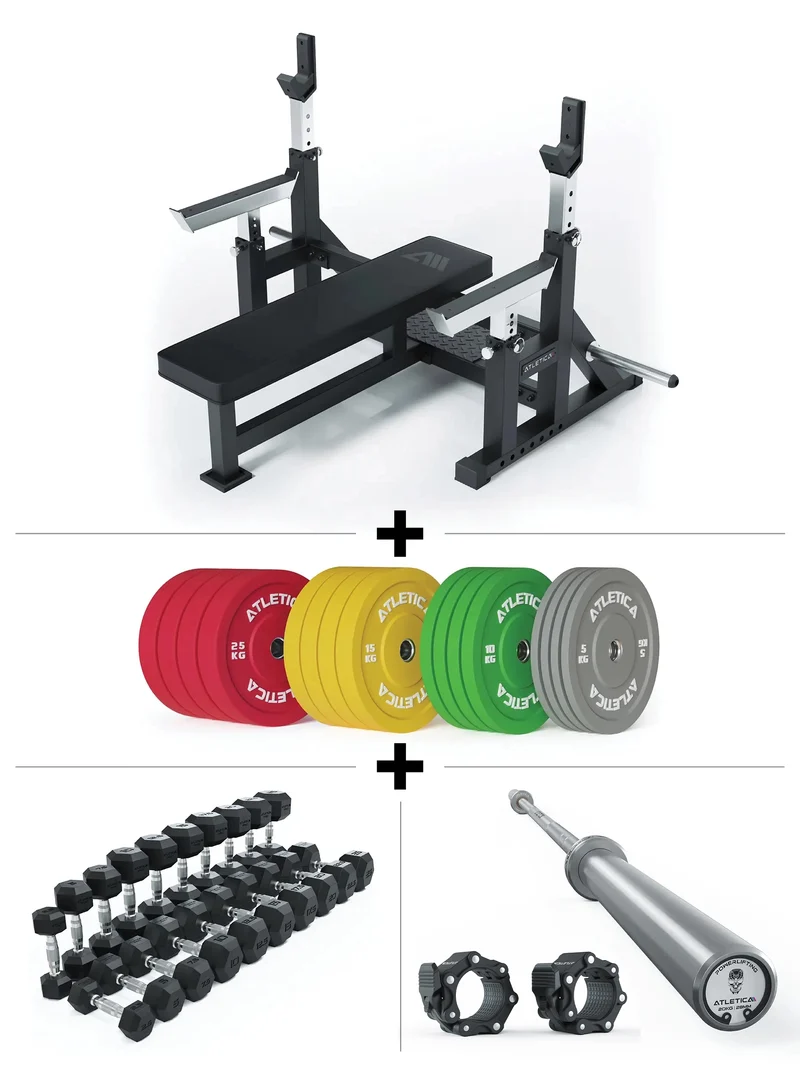 B15 Starter Set | Gamma Chrome | 220kg Plates | Hexagon 2.5-25kg
