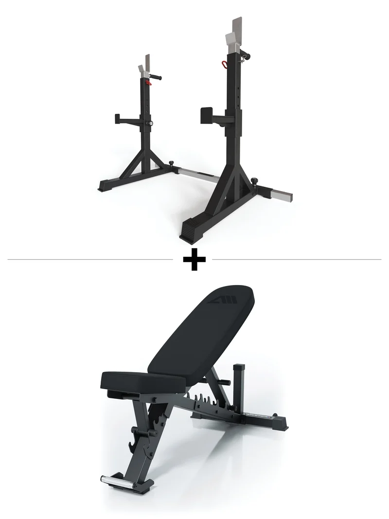 Starter Set | Free Stands Squat Rack & B4 Hantelbank
