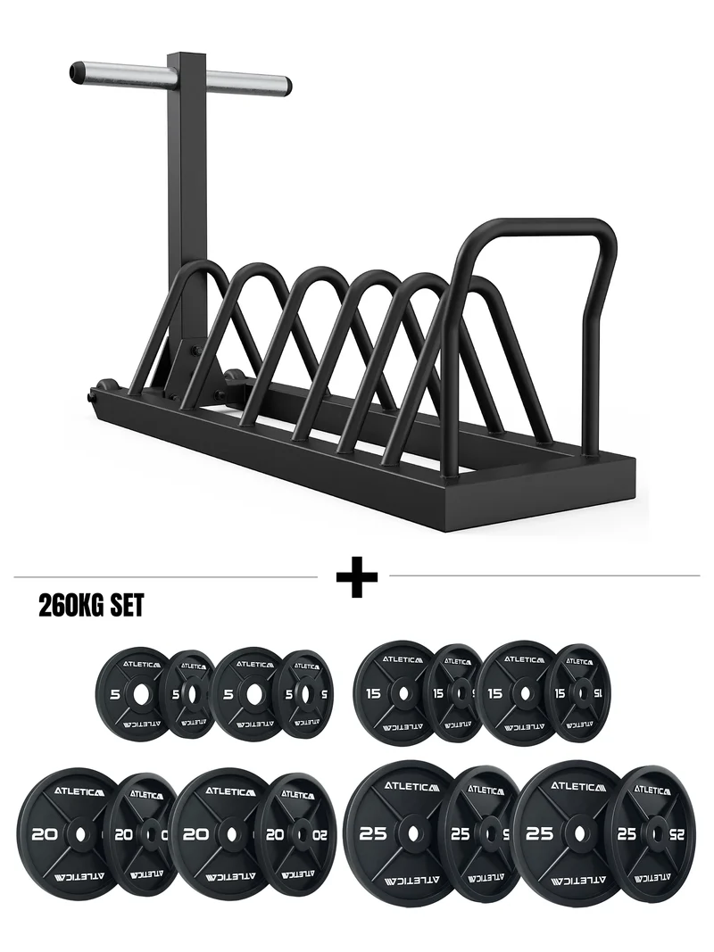 Armored Tusker Set I Hantelscheibenablage & 260kg Classic Iron Plates