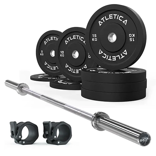Set Inox + Bumper Plates 90kg