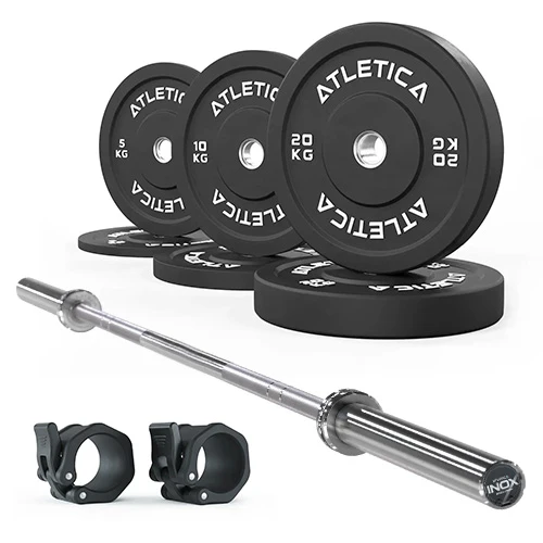 Set Inox + Bumper Plates 70kg