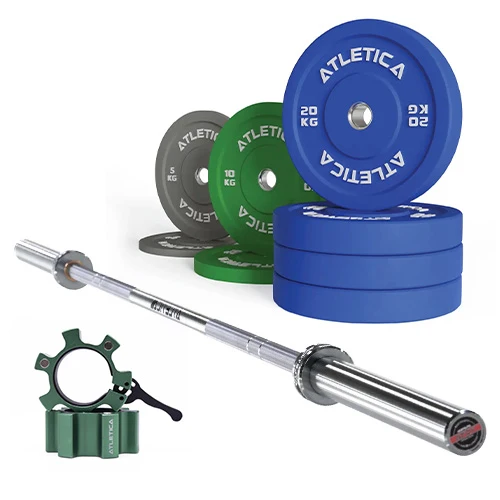 Yota Langhantel | Color Bumper Plates 110kg | Aluminium Verschlüsse
