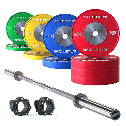 Langhantel Set Alpha I Competition Plates 190kg I Pro Verschlüsse