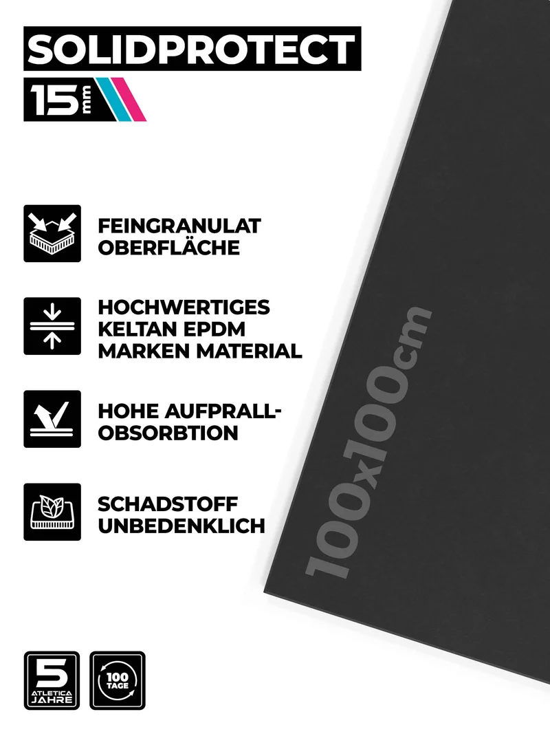 1m² SolidProtect 15mm Bodenschutzmatte