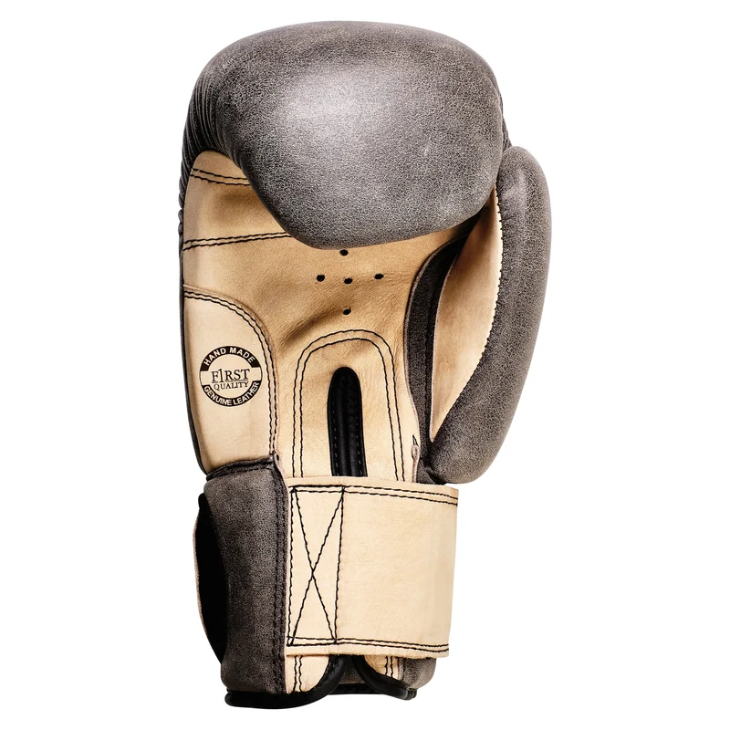 Retro Boxhandschuhe aus Rindsleder mit Belüftungssystem