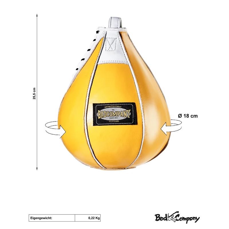 Boxbirne aus Echt-Leder medium yellow