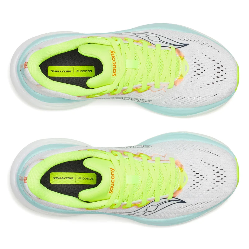 Saucony Ride 19, Laufschuh, Damen, White/Splash