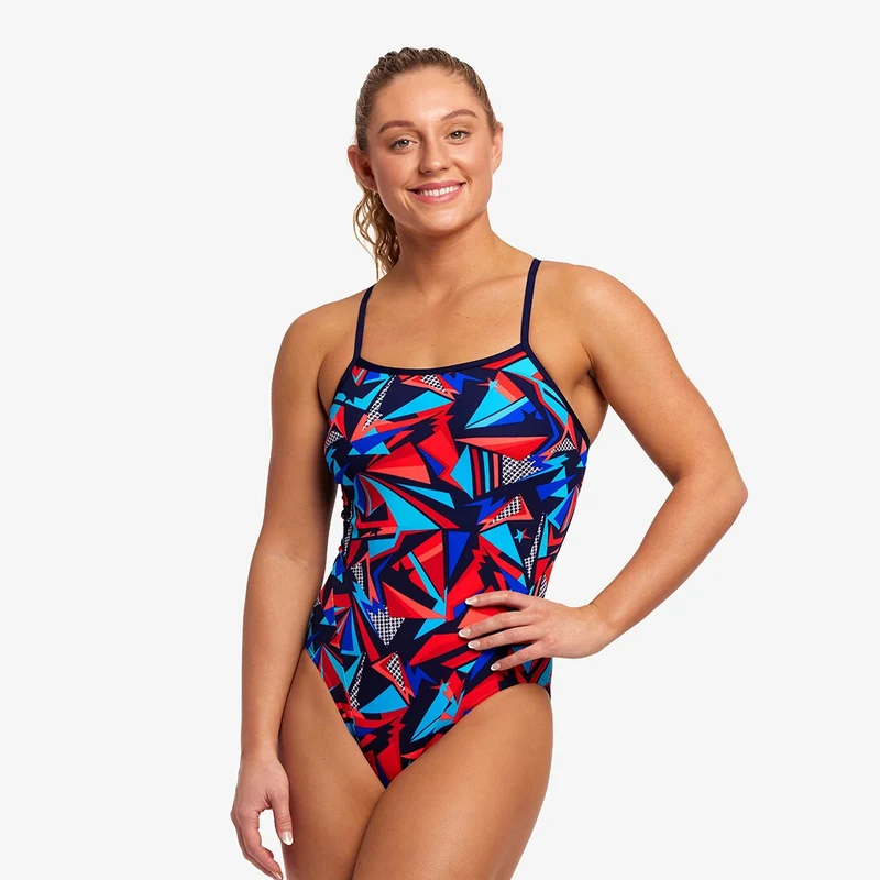 Way Funky Funkita Single Strap One Piece Patriot Beat, Badeanzug, Damen