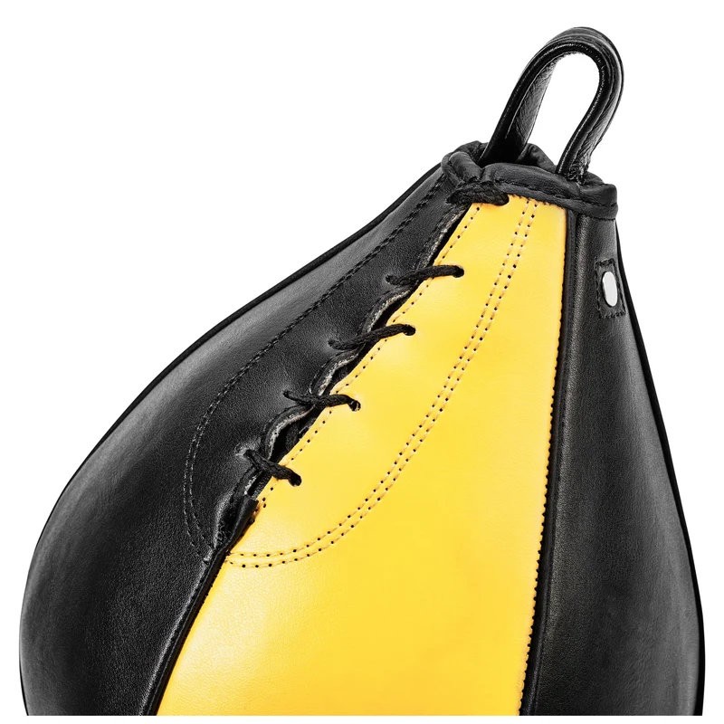 Boxbirne aus Echt-Leder medium black/yellow