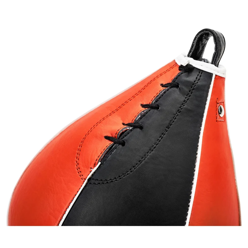 Boxbirne aus Echt-Leder medium black/red