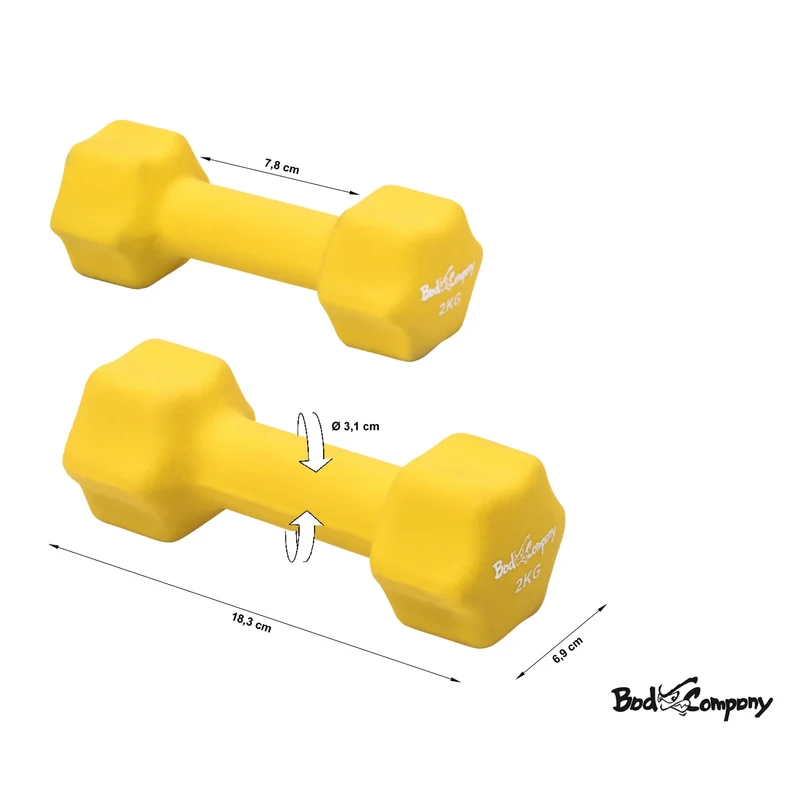 4Kg (2x2,0) Neopren Gymnastik Hanteln Hantel Gewichte Hantel-Set