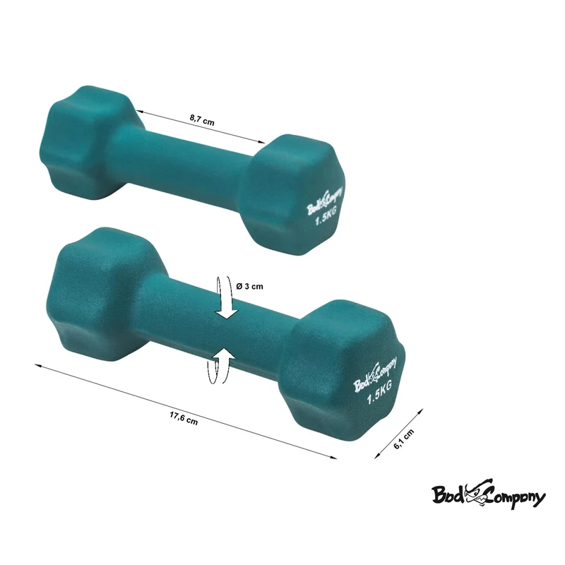 3Kg (2x1,5) Neopren Gymnastik Hanteln Hantel Gewichte Hantel-Set
