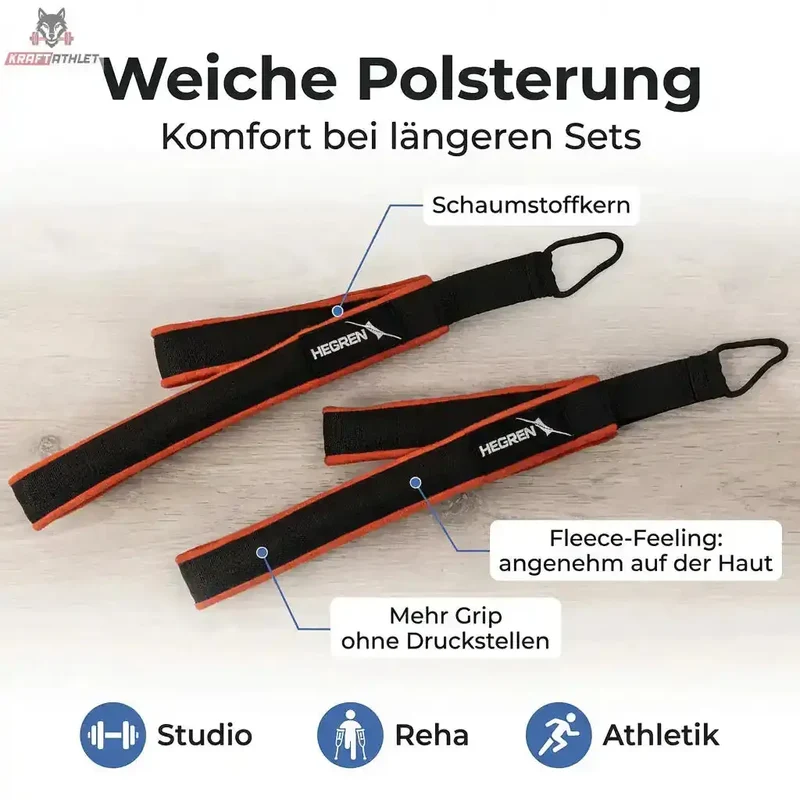 Hegren Double Loop Pilates Straps - Professional Hand Foot Loops