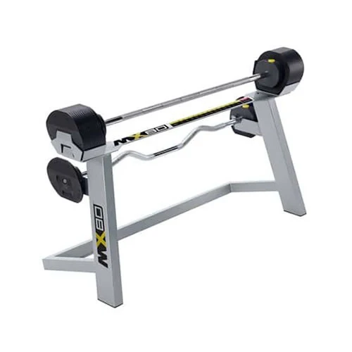 MX Select MX80 verstellbare Langhantel + Curlstange mit Ständer