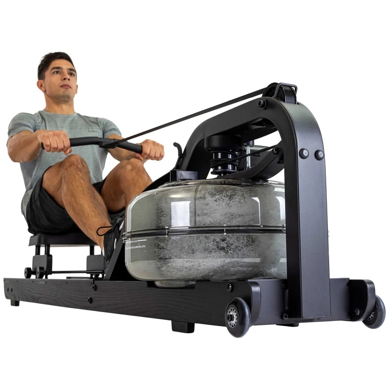 Fluid Rower Rudergerät Apollo Plus Black inkl. Pulsempfänger + Brustgurt