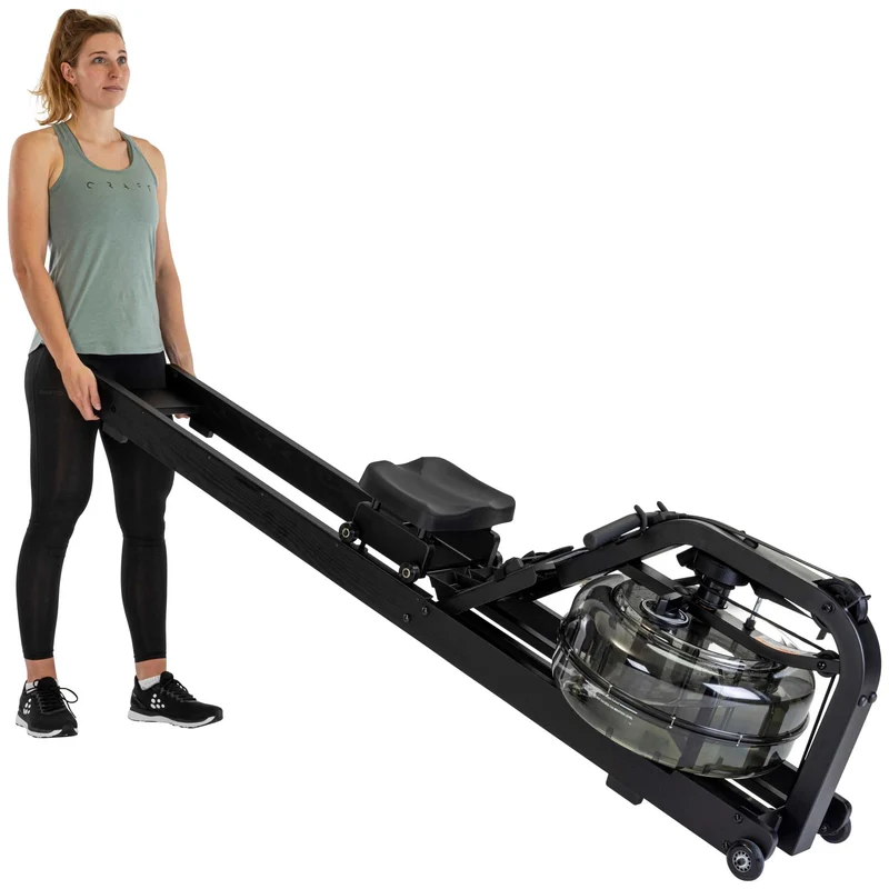 Fluid Rower Rudergerät Apollo Plus Black inkl. Pulsempfänger + Brustgurt