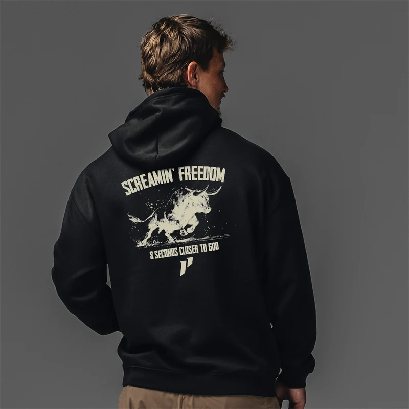Screamin' Freedom Bull Hoodie